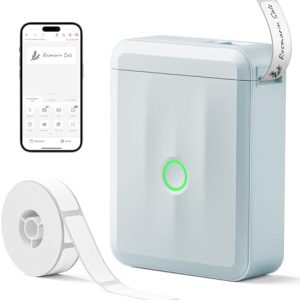 NIIMBOT D110 Bluetooth Etikettendrucker, wasserdichte Namensaufkleber für Zuhause, Büro und Kindergarten - 155 Stück/Rol
