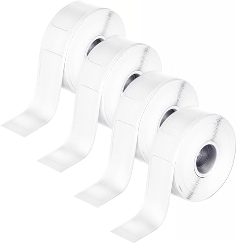 4 Rollen Thermo Etiketten 40mm x 12mm - Selbstklebende Thermolabels für Schule, Zuhause & Büro