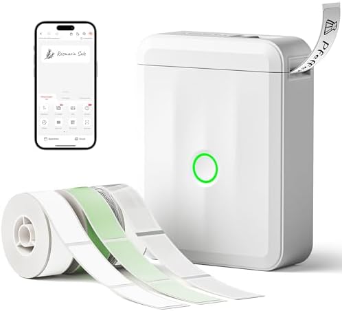 NIIMBOT D110 Bluetooth Namensaufkleber Etikettendrucker - 155 wasserdichte Etiketten für Zuhause, Büro, Schule und Kinde