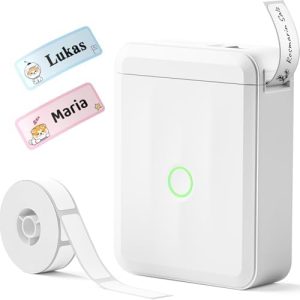 NIIMBOT D110 Bluetooth Namensaufkleber Etikettendrucker - 155 wasserdichte Etiketten für Zuhause, Büro, Schule und Kinde