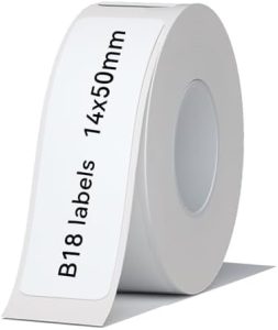 NIIMBOT B18 Etikettenaufkleber, langlebig und wasserdicht, ideal für B18-Drucker, 14 x 50 mm, perfekte Beschriftungslösu