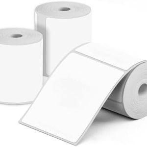 Selbstklebende Etikettenrolle von - 50 x 30 mm, wasserfeste Thermo-Etiketten für Büro und Haushalt, 220 Blatt pro Rolle