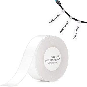 NIIMBOT D11 Etikettierband - 65 Stück wasserdichtes Kabel Thermoaufkleber, 1|5 * 109mm für vielseitige Anwendungen