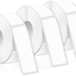 3 Rollen Selbstklebende Thermoetiketten - 480 Stück Wasserdicht in Weiß für Zuhause & Büro