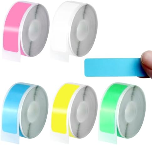 5 Rollen Thermo-Etikettenband für L11/R11/HP1/P12/P15 – Wasserfeste 12x40mm Etiketten für Haus, Büro & Schule – 160 Etik