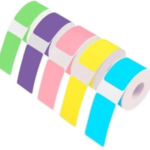 Nelko P21 Etiketten 12x40mm, Farbige Etikettenbänder für Büro & Haushalt, Kompatibel mit Nelko & Niimbot