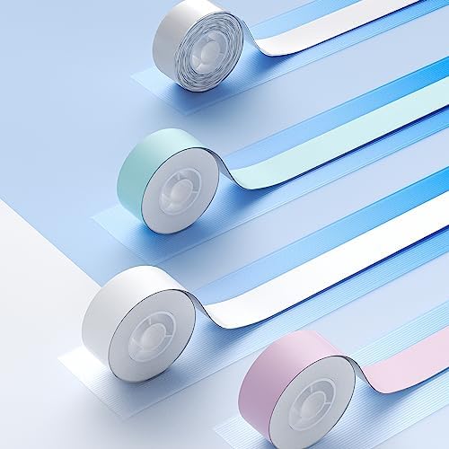 NIIMBOT H1S Etikettendrucker - Selbstklebende, kontinuierliche Thermo-Etiketten 15mm x 7,5m für Schule, Büro und Zuhause