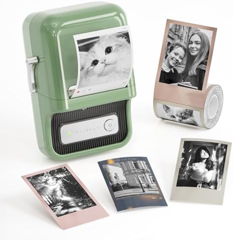 NIIMBOT Etikettendrucker B21 Pro, 300dpi Bluetooth Beschriftungsgerät für Lernen und Scrapbooking, Lila