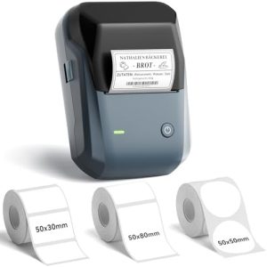 NIIMBOT B1 Bluetooth Etikettendrucker – Vielseitige, wasserfeste Etiketten für Büro und Einzelhandel mit 30 Schriftarten