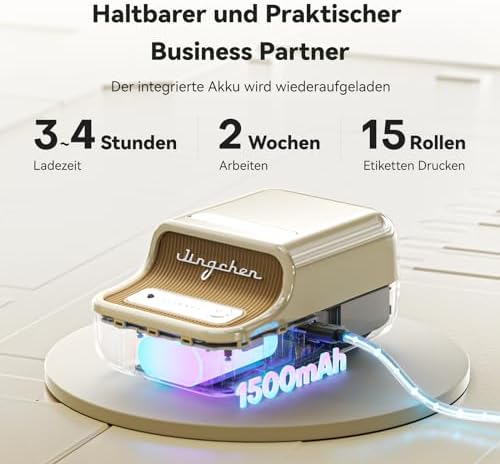 NIIMBOT B21 Etikettendrucker – Tragbares Bluetooth-Beschriftungsgerät für Büro & Einzelhandel, schwarz