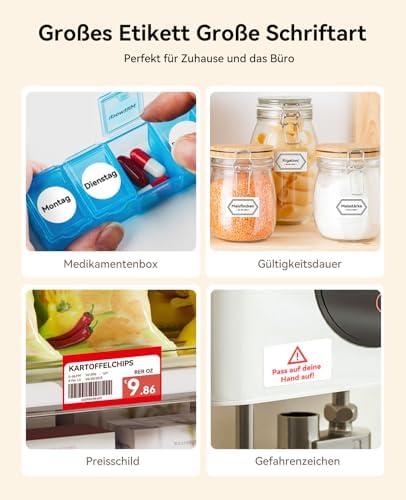 NIIMBOT B21Pro Etikettendrucker – 300 DPI Hochauflösende Etiketten fürs Büro, Zuhause & DIY-Projekte