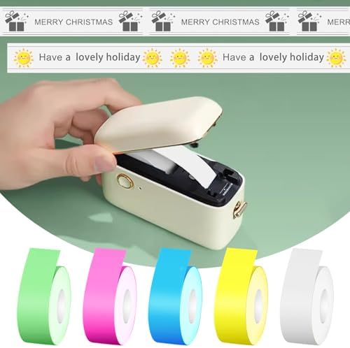 5 Rollen Thermo-Etikettenband für L11/R11/HP1/P12/P15 – Wasserfeste 12x40mm Etiketten für Haus, Büro & Schule – 160 Etik