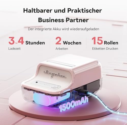 NIIMBOT B21 Etikettendrucker – Tragbares Bluetooth-Beschriftungsgerät für Büro & Einzelhandel, schwarz