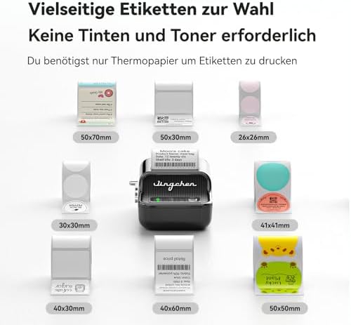 NIIMBOT B21 Etikettendrucker – Tragbares Bluetooth-Beschriftungsgerät für Büro & Einzelhandel, schwarz
