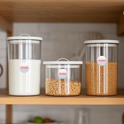 500 Stück Blau 38 mm Runde Thermo-Etiketten Rolle - Selbstklebend, wasserdicht für Büro und Versand