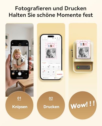 NIIMBOT B21Pro Etikettendrucker – 300 DPI Hochauflösende Etiketten fürs Büro, Zuhause & DIY-Projekte