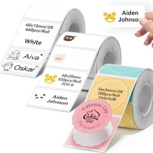 NIIMBOT 980 Stück Namensaufkleber für Kinder - Wasserdichte Etiketten für Kita, Schule und mehr