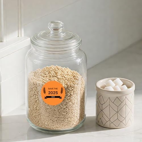 500 Stück Blau 38 mm Runde Thermo-Etiketten Rolle - Selbstklebend, wasserdicht für Büro und Versand