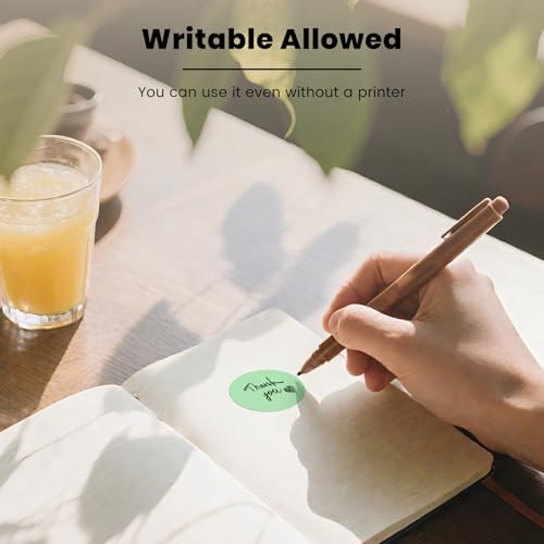 500 Stück Blau 38 mm Runde Thermo-Etiketten Rolle - Selbstklebend, wasserdicht für Büro und Versand