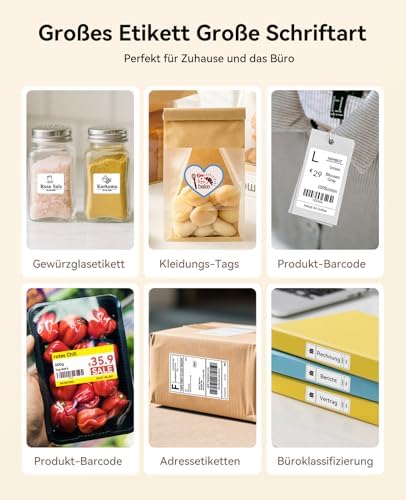 NIIMBOT B21Pro Etikettendrucker – 300 DPI Hochauflösende Etiketten fürs Büro, Zuhause & DIY-Projekte