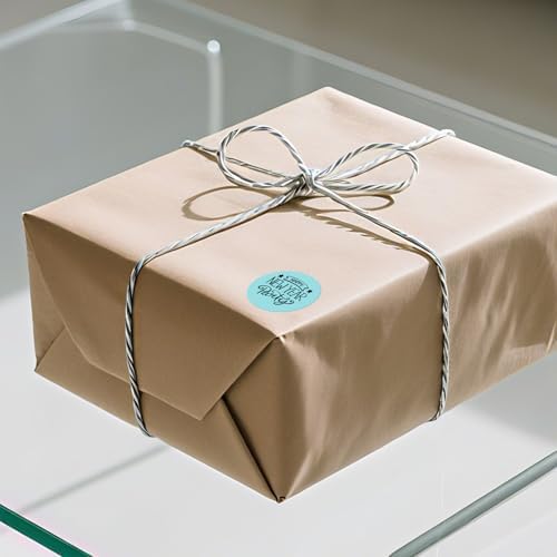 500 Stück Blau 38 mm Runde Thermo-Etiketten Rolle - Selbstklebend, wasserdicht für Büro und Versand