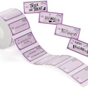 NIIMBOT Halloween Etiketten für B1 B21 B21Pro B31 B3S K3, 315 Wasserfeste lila Aufkleber für kreative Beschriftungen