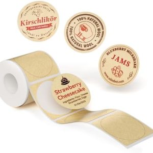 NIIMBOT Etiketten für B21Pro - 34x34mm Thermopapier Aufkleber in Rot und Schwarz für Supermärkte und Büros