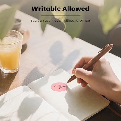 500 Stück Blau 38 mm Runde Thermo-Etiketten Rolle - Selbstklebend, wasserdicht für Büro und Versand