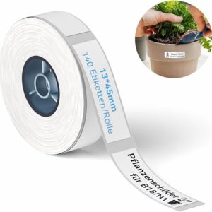NIIMBOT Pflanzenetiketten für den Außenbereich, 13 x 45 mm, Weiße Schilder zur effektiven Pflanzenkennzeichnung