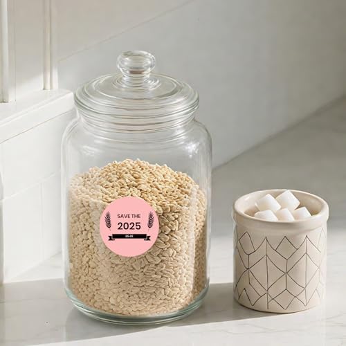 500 Stück Blau 38 mm Runde Thermo-Etiketten Rolle - Selbstklebend, wasserdicht für Büro und Versand