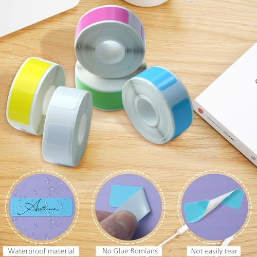 5 Rollen Thermo-Etikettenband für L11/R11/HP1/P12/P15 – Wasserfeste 12x40mm Etiketten für Haus, Büro & Schule – 160 Etik