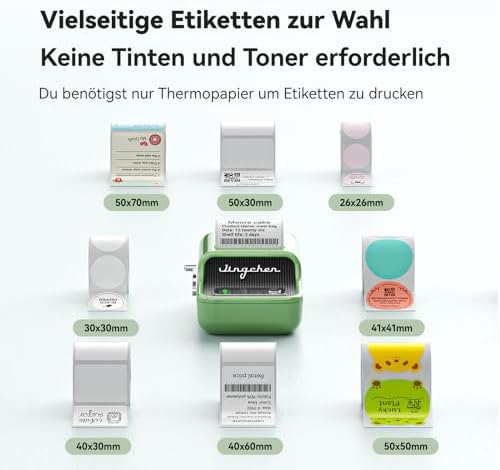 NIIMBOT B21 Etikettendrucker – Tragbares Bluetooth-Beschriftungsgerät für Büro & Einzelhandel, schwarz