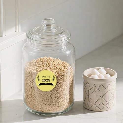 500 Stück Blau 38 mm Runde Thermo-Etiketten Rolle - Selbstklebend, wasserdicht für Büro und Versand