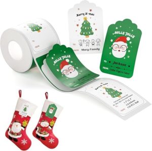 NIIMBOT Etiketten für Weihnachten - 42x68mm B1/B21/B3S Drucker, festliches Halloween Kürbis Design für Geschenke
