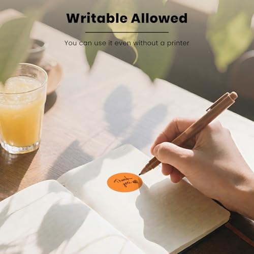 500 Stück Blau 38 mm Runde Thermo-Etiketten Rolle - Selbstklebend, wasserdicht für Büro und Versand