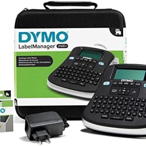 DYMO LabelManager 210D+ Etikettiergerät im Koffer | QWERTZ Tastatur & Grafikdisplay | Ideal für kreative Beschriftungen