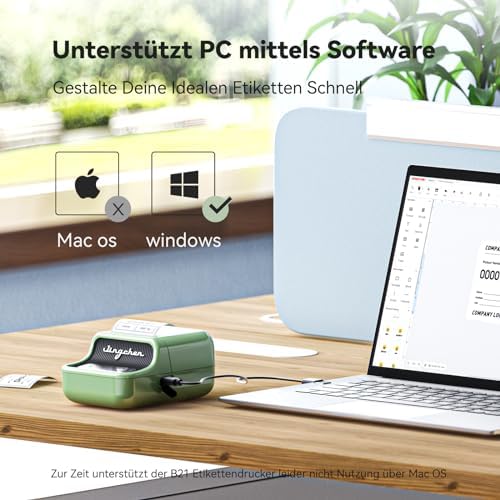 NIIMBOT B21 Etikettendrucker – Tragbares Bluetooth-Beschriftungsgerät für Büro & Einzelhandel, schwarz