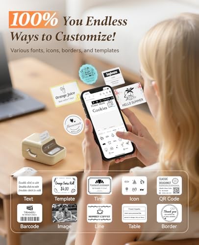 NIIMBOT B21Pro Etikettendrucker – 300 DPI Hochauflösende Etiketten fürs Büro, Zuhause & DIY-Projekte
