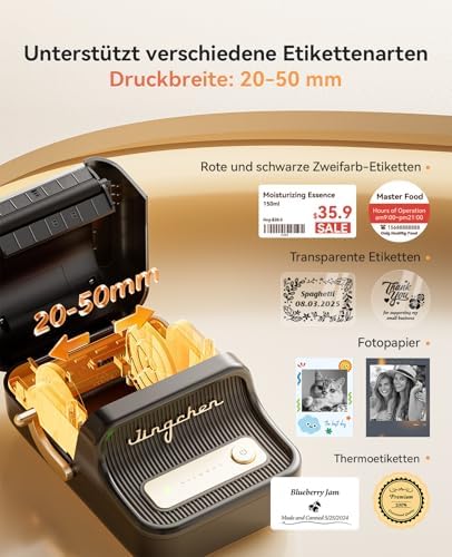 NIIMBOT Etikettendrucker B21 Pro, 300dpi Bluetooth Beschriftungsgerät für Lernen und Scrapbooking, Lila