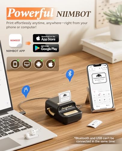 NIIMBOT B21Pro Etikettendrucker – 300 DPI Hochauflösende Etiketten fürs Büro, Zuhause & DIY-Projekte