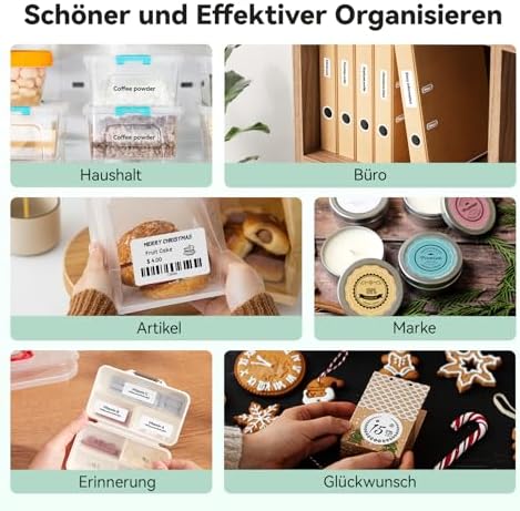 NIIMBOT B21 Etikettendrucker – Tragbares Bluetooth-Beschriftungsgerät für Büro & Einzelhandel, schwarz