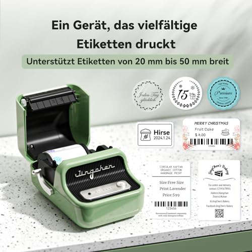 NIIMBOT B21 Etikettendrucker – Tragbares Bluetooth-Beschriftungsgerät für Büro & Einzelhandel, schwarz