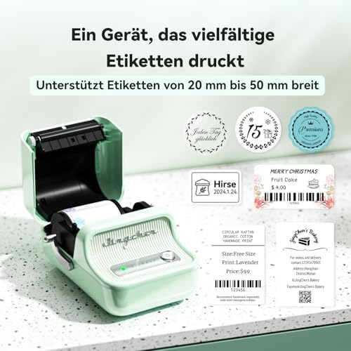NIIMBOT B21 Etikettendrucker – Tragbares Bluetooth-Beschriftungsgerät für Büro & Einzelhandel, schwarz