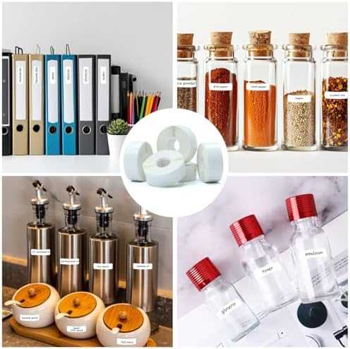 5 Rollen Thermo-Etikettenband für L11/R11/HP1/P12/P15 – Wasserfeste 12x40mm Etiketten für Haus, Büro & Schule – 160 Etik