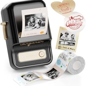 NIIMBOT Etikettendrucker B21 Pro, 300dpi Bluetooth Beschriftungsgerät für Lernen und Scrapbooking