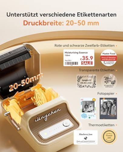 NIIMBOT Etikettendrucker B21 Pro, 300dpi Bluetooth Beschriftungsgerät für Lernen und Scrapbooking, Lila