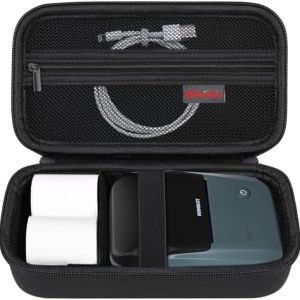 Elonbo Tragbare Tasche für NIIMBOT B1/B21, Mini Bluetooth Etikettendrucker Aufbewahrung für Reisen, Schwarz