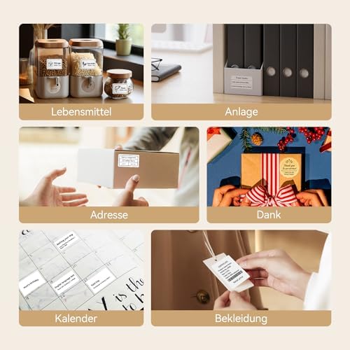 NIIMBOT B21 Etikettendrucker – Tragbares Bluetooth-Beschriftungsgerät für Büro & Einzelhandel, schwarz