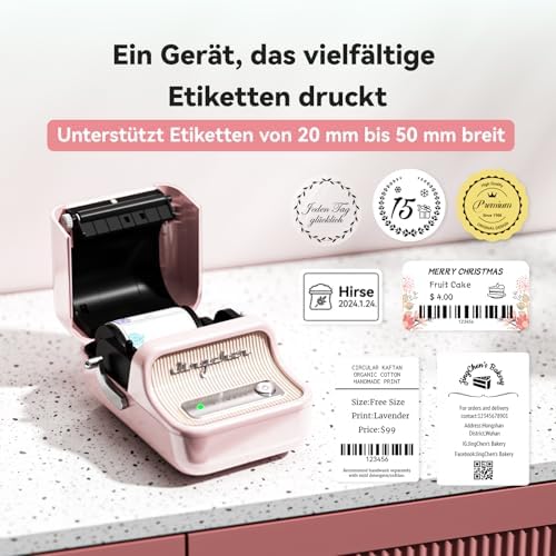 NIIMBOT B21 Etikettendrucker – Tragbares Bluetooth-Beschriftungsgerät für Büro & Einzelhandel, schwarz