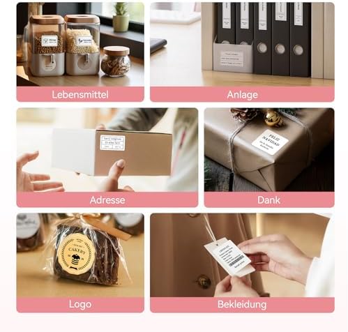 NIIMBOT B21 Etikettendrucker – Tragbares Bluetooth-Beschriftungsgerät für Büro & Einzelhandel, schwarz